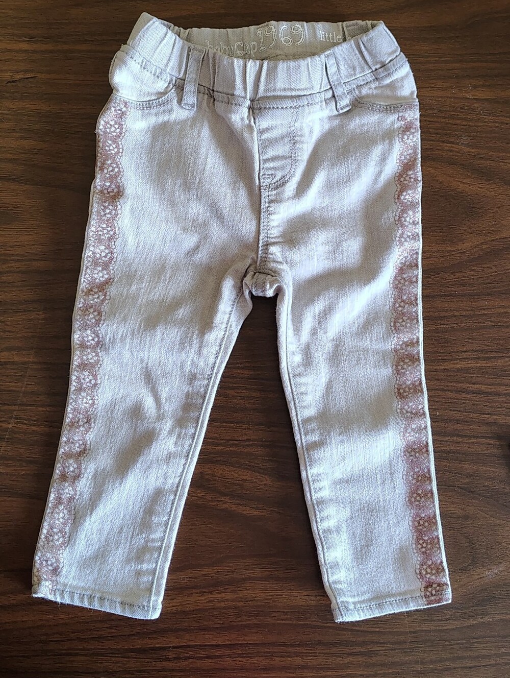 Baby Gap 1969 Jeans 12-18 Months Glittery Printed Trim
